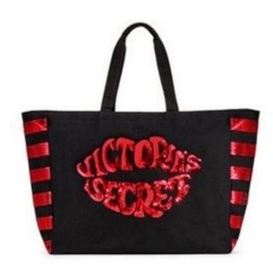 VS 2019 Valentine's Day Weekender Tote Red Sequin Bag